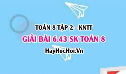 Bài 6.43 SGK Toán 8 Tập 2 Kết nối tri thức
